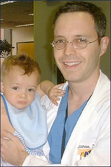 Photo of Lukas Traynor with Doctor John Caccamese
